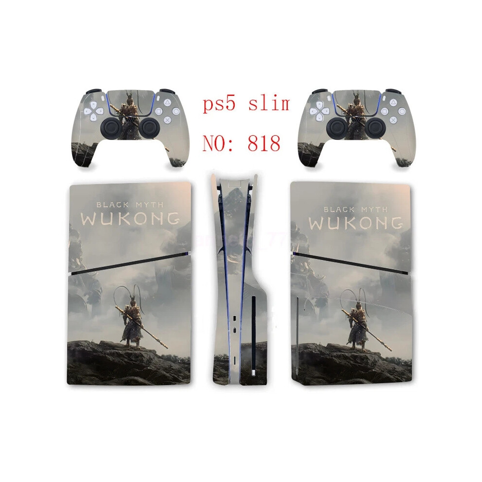 (Ps5 Slim-818) Wukong Ps5 Slim Disk Decal Skin Sticker Wrap For Playstation 5 Slim Console New 6963793796595