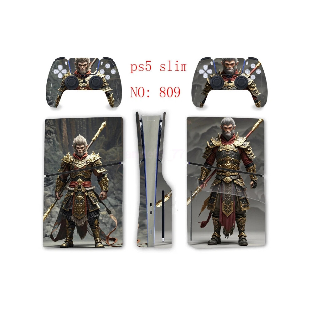 (Ps5 Slim-809) Wukong Ps5 Slim Disk Decal Skin Sticker Wrap For Playstation 5 Slim Console Hot 6963793796687