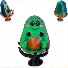 (dark green) 3D Printed FCK-You-Cado, 3D Printed Bad Avocado, Printed Middle Finger Statue