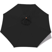 (black) Sunshade replacement kit, suitable for 8 ribs 3 meters, waterproof, UV-resistant, replaceable fabric (canopy only)