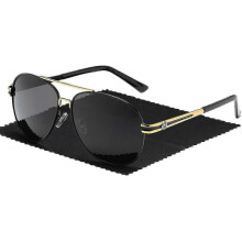 (Black Gold Gray) New Men's Bmw Polarized Sunglasses Driver's Mirror Large Frame Toad Mirror Sunglasses Brand Glasses - ya