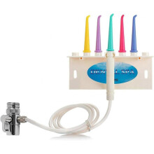SDIGV Water Flosser for Family Use 5 Color Jet Tips for Faucet & Shower, Oral Irrigator Non-Electric Safety Water Pressure, Dental Oral Care Tooth Cle