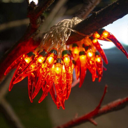 50 Red Chilli Pepper Battery Operated LED Fairy