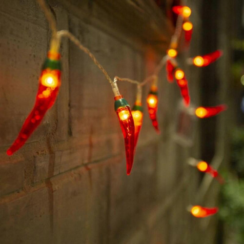 50 Red Chilli Pepper Battery Operated LED Fairy 1