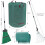 5-in-1 Garden Rake Set Adjustable Handle with 2 Large leaves Grabber Leaf Rake 7