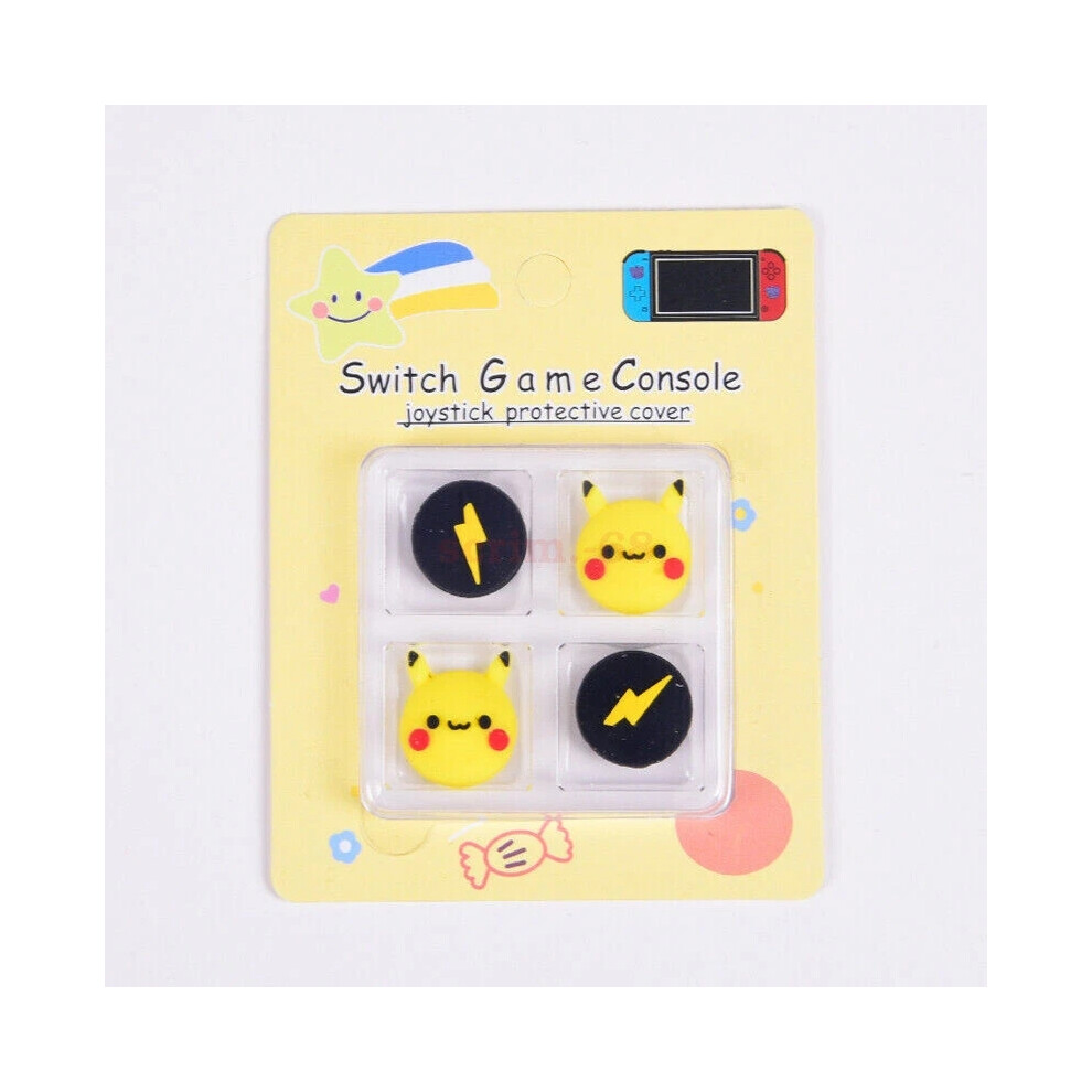 (#8) For Nintendo Switch/Lite Accessories Silicone Joystick Thumb Grip Caps Cover 4Pc 6963793797011