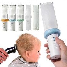 (1 Generation White) Electric Baby Vacuum Hair Trimmer Waterproof Handhold Hair Cutting Machine for Home