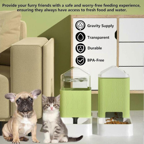 SDIGV Automatic Dog Feeder, 3.5L Capacity, Plastic Material, Self-Feeding Station for Multiple Pets 1