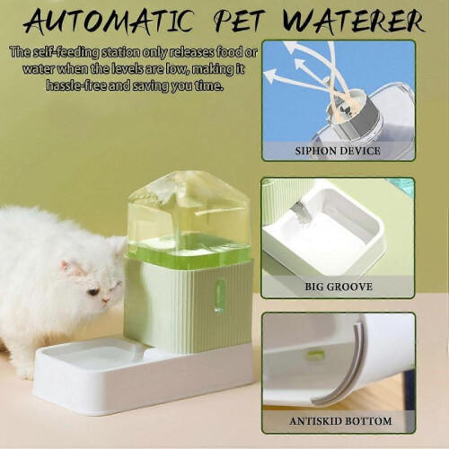 SDIGV Automatic Dog Feeder, 3.5L Capacity, Plastic Material, Self-Feeding Station for Multiple Pets 2