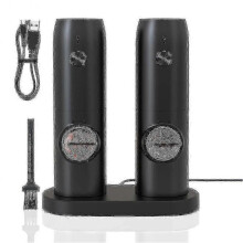 Electric Salt And Pepper Grinder Set with Usb Rechargeable, Adjustable Coarseness Electronic Pepper