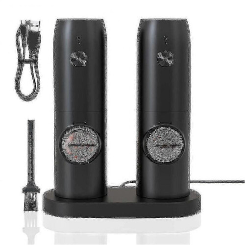 Electric Salt And Pepper Grinder Set with Usb Rechargeable, Adjustable Coarseness Electronic Pepper