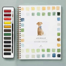(Animals) Watercolor Workbook Flower Watercolor Work Books Simple Painting Projects for Beginners to Calm