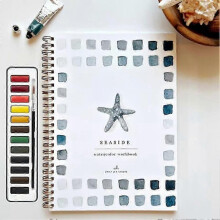 (Seaside) Watercolor Workbook Flower Watercolor Work Books Simple Painting Projects for Beginners to Calm
