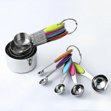 10pcs Stainless Steel Measuring Spoons, Graduated Measuring Cups, Measuring Spoons Set, Cake Mold, Baking Tools-color A