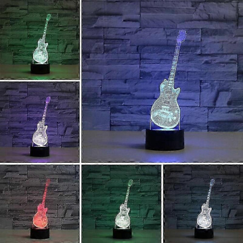 Guitar Shape Table Lamp, USB Touch Version 2