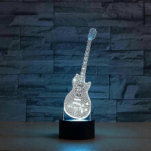 Guitar Shape Table Lamp, USB Touch Version