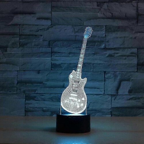 Guitar Shape Table Lamp, USB Touch Version