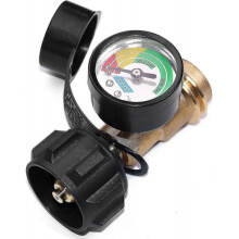 Propane Tank Gauge Level Indicator Lp Gas Pressure Meter Color Coded Universal for Cylinder, Bbq Gas Grill, Rv Camper, Heater And More Appliances