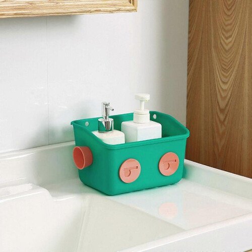(White Grey) Bath Toy Storage Organizer Basket 2 Pack Wall Mounted Hanging Shower Caddy Shelf 2