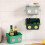 (White Grey) Bath Toy Storage Organizer Basket 2 Pack Wall Mounted Hanging Shower Caddy Shelf 4