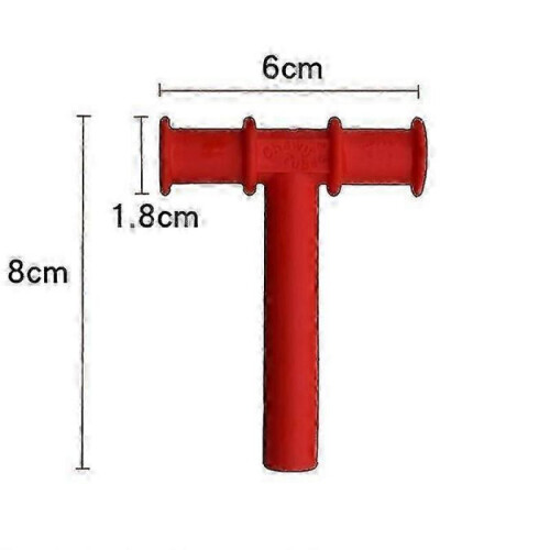 (Red)Teether Bite Stick Chewing Tube Sensory Chew Biting Aid Oral Muscle Training 2