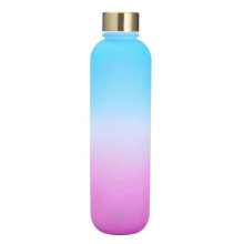(purple) New Water Bottle with Times to Drink, Large 1000ML BPA Free Water Bottle, Leak Proof Gym Bottle with Time Marker