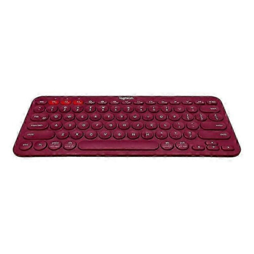 (Red) Logitech K380 Portable Multi-Device Wireless Bluetooth Keyboard 1