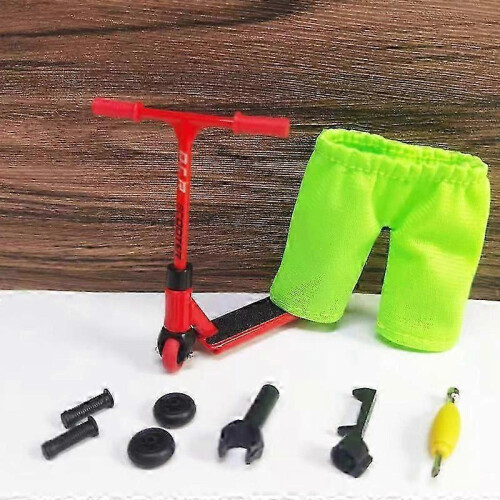 (red) Finger Scooter Large Fingerboard Set Ramp Scooter Board