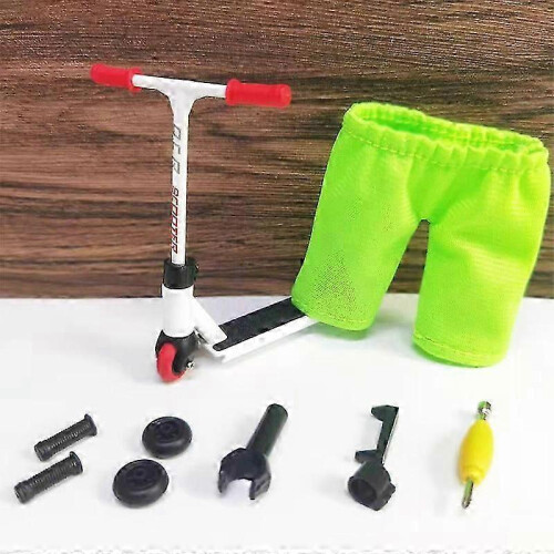(white) Finger Scooter Large Fingerboard Set Ramp Scooter Board
