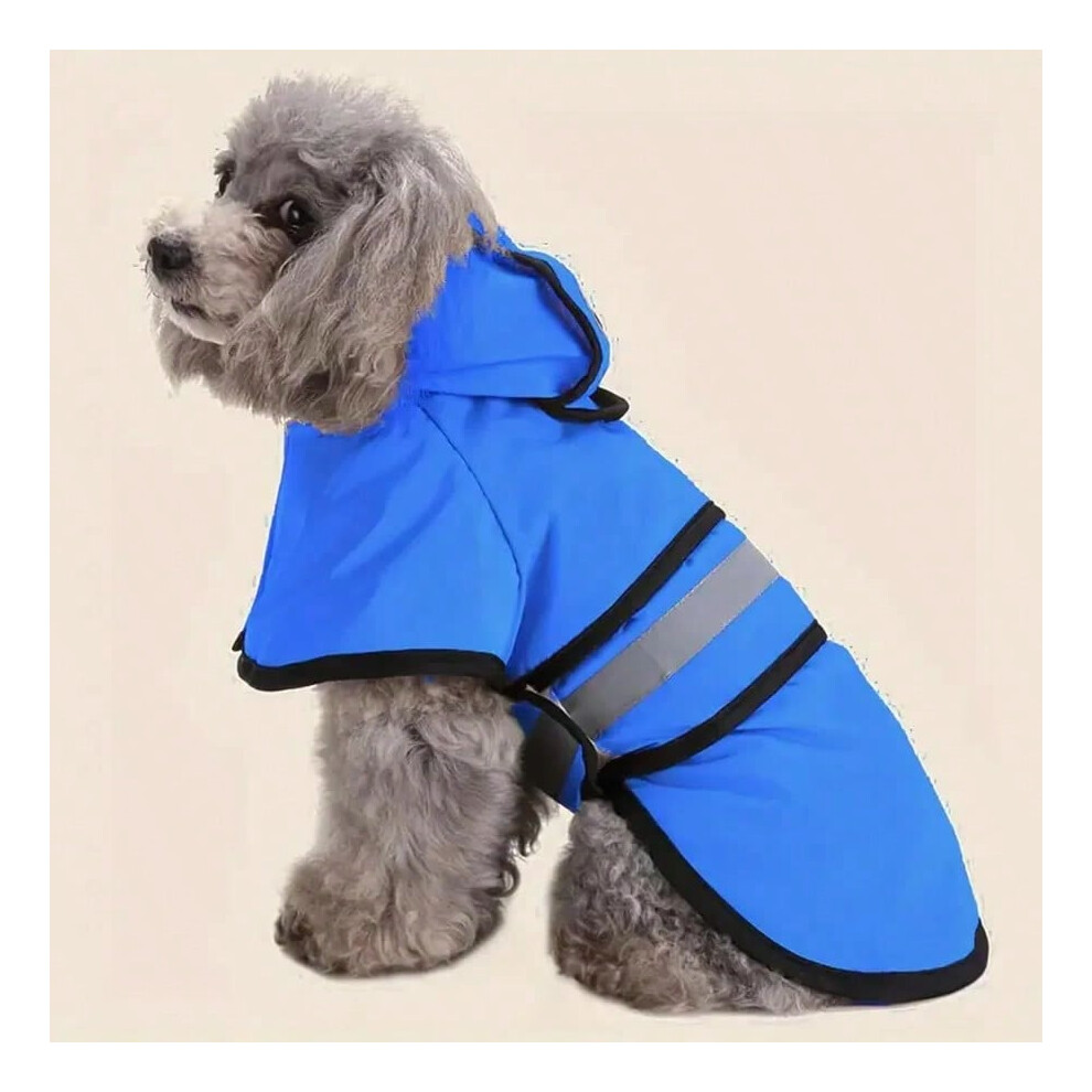 Gaatpot (, M) Keep Your Pet Dry And Comfortable - Adjustable Waterproof & Windproof Dog Raincoat! Blue