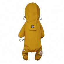 (Yellow, XL) Dog Raincoat Reflective Waterproof Pet Clothes for Chihuahua Maltese Rain Coat Small Medium Dogs Jumpsuit Raincoat Dogs Overalls