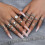 (As show, One size) 25 Pcs Pearl Micro-encrusted Diamond Hollow Pattern Ring Geometric Gothic Ring 4