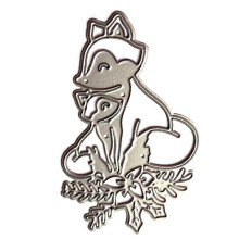 (As show, One size) Christmas Fox Metal Cutting Dies Stencil DIY Scrapbooking Album Paper Card Template Mold Embossing Decoration
