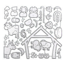 (As show, One size) Christmas Jesus Metal Cutting Dies Stencil DIY Scrapbooking Album Paper Card Template Mold Embossing Decoration