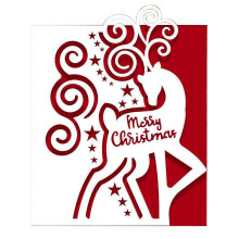 (As show, One size) Christmas Elk Greeting Cards Metal Cutting Dies Stencil DIY Scrapbooking Album Paper Card Template Mold Embossing Craft Decoration