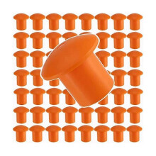 80 Pcs Rebar Caps, Mushroom Rebar Safety Cover, Orange Rebar Covers Caps for Rebar Stake, Rebar Siz