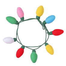 (As show, One size) Christmas Colorful Light Mini Xmas Tree Knitted Lamps for Christmas Party Home Indoor Outdoor Decoration Pendant DIY Lantern Crafts