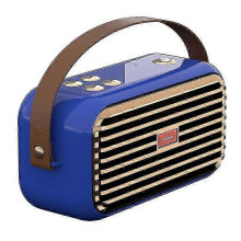 (Blue) Bluetooth Speakers Retro Wireless Small Stereo Ornament Speaker Funky Gifts