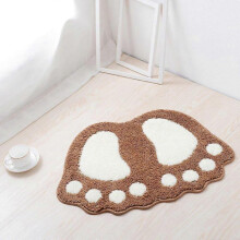 Non Slip Bath Toilet Mat Cute Big Feet Bathroom Shower Rugs Shaggy Carpet Absorbent Doormat Floor Mat Living Room Sofa Cushion Foot Pad Rug (19"x26"(4