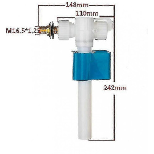 Float valve for WC with side supply - Adjustable and resistant - Universal, economical and adaptable - Brass connection (3/8") - Integrated filter 1