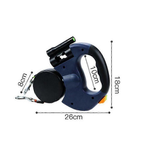 Dog Leash-360 Degree Anti-Tangle-Blue-1pc 1