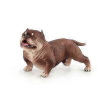(Brown Gray) Animal Model Toy with Dog Figurine, Simulation Miniature Solid Bulldog Actions Model Toy Decorative