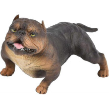 (Black Yellow) Animal Model Toy with Dog Figurine, Simulation Miniature Solid Bulldog Actions Model Toy Decorative