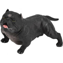(Black) Animal Model Toy with Dog Figurine, Simulation Miniature Solid Bulldog Actions Model Toy Decorative