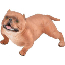 (Earthy Yellow) Animal Model Toy with Dog Figurine, Simulation Miniature Solid Bulldog Actions Model Toy Decorative