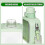 (green) Sugar cube cup large capacity water cup cute portable square diagonal kettle space cup 5