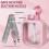 (pink) Sugar cube cup large capacity water cup cute portable square diagonal kettle space cup 2