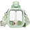 (green) Sugar cube cup large capacity water cup cute portable square diagonal kettle space cup 1