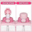 (pink) Sugar cube cup large capacity water cup cute portable square diagonal kettle space cup 4