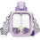 (Purple) Sugar cube cup large capacity water cup cute portable square diagonal kettle space cup 1